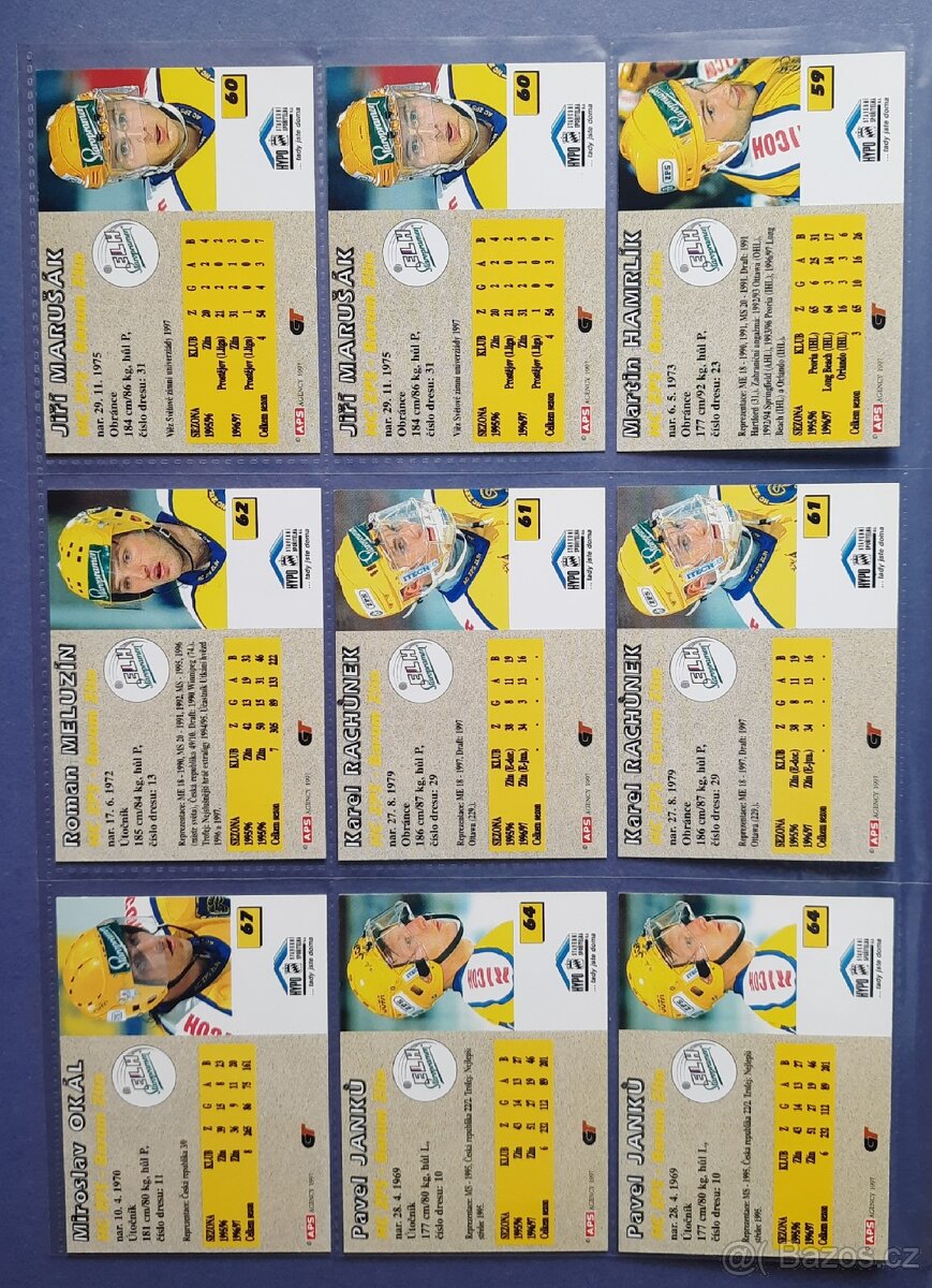 APS 1997-1998 hokejové karty TOPSTAV - 2