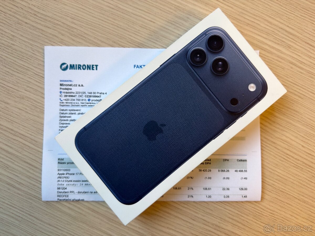 iPhone 17 Pro Max, 1TB, modrý, CZ - 2