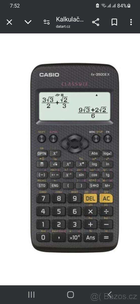 Vědecká kalkulačka Casio fx-350 CEX - 2