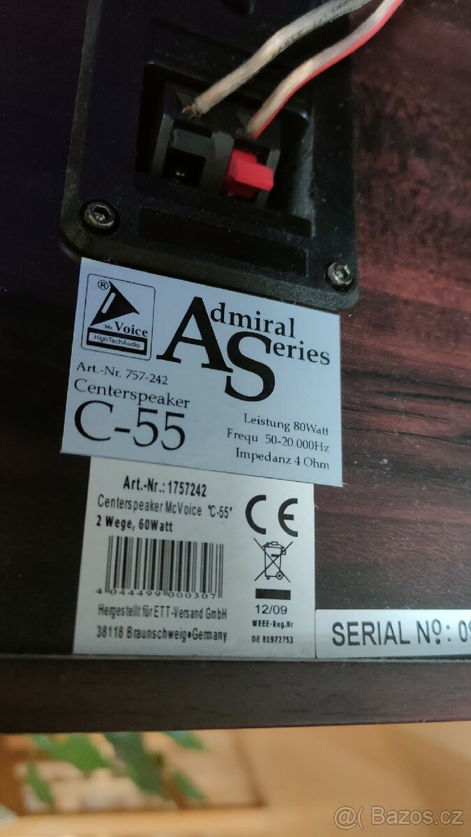 Středový repro McVoice Admiral 80w - 2