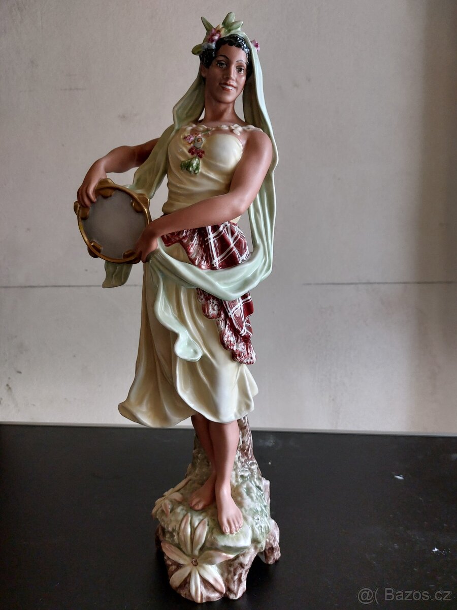porcelánová sošky cikánky a cikána royal dux bohemia - 2