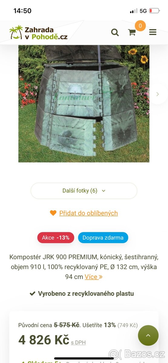 Plastový kompostér-masivní provedení Žádný tenký plast - 2