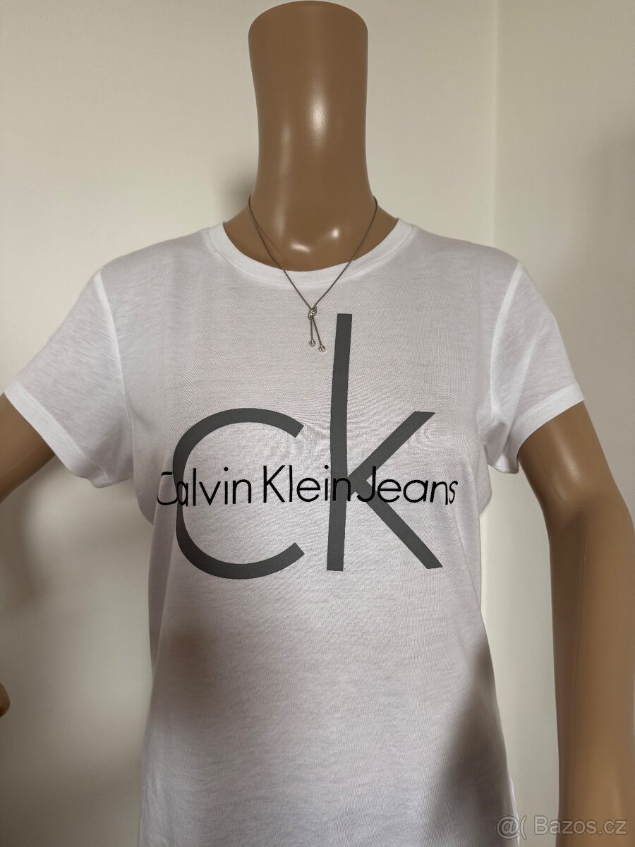Bílé tričko Calvin Klein Jeans vel. M - 2
