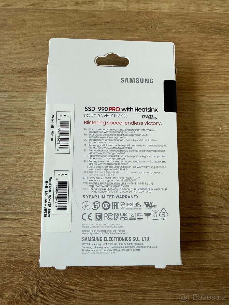 Samsung 990 PRO 1TB Heatsink NVMe M.2 SSD | Nový | Záruka - 2