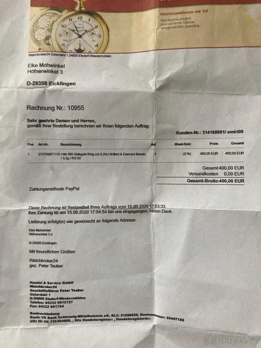 Zlaty prsten s brilianty a diamanty - 2