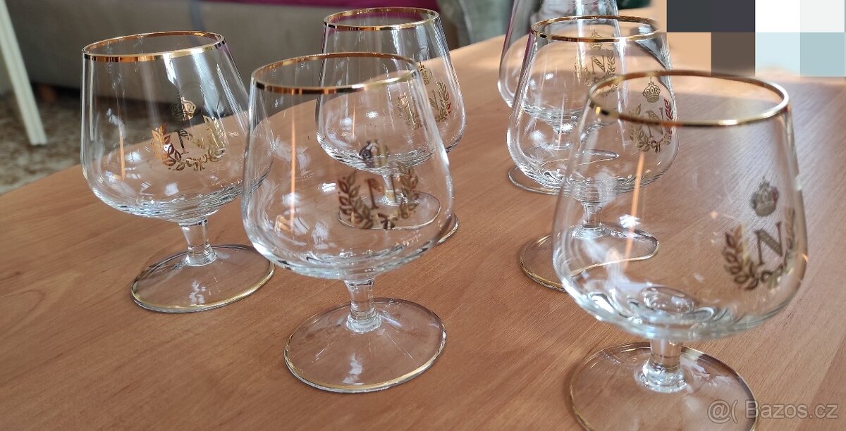 Zdobené skleničky, 6ks - Napoleonky - 2