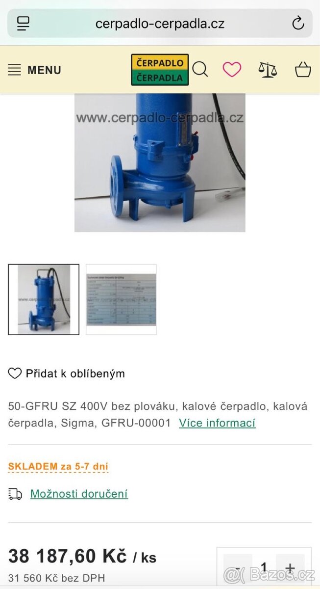 Kalove čerpadlo sigma 50 gfru - 2