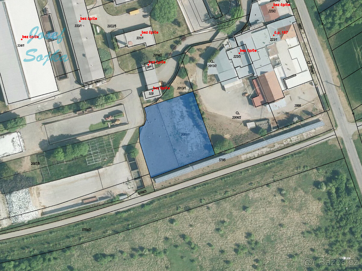 Komerční arál s 2 FVE, Tištín, 150m2 - 10829m2 - 2