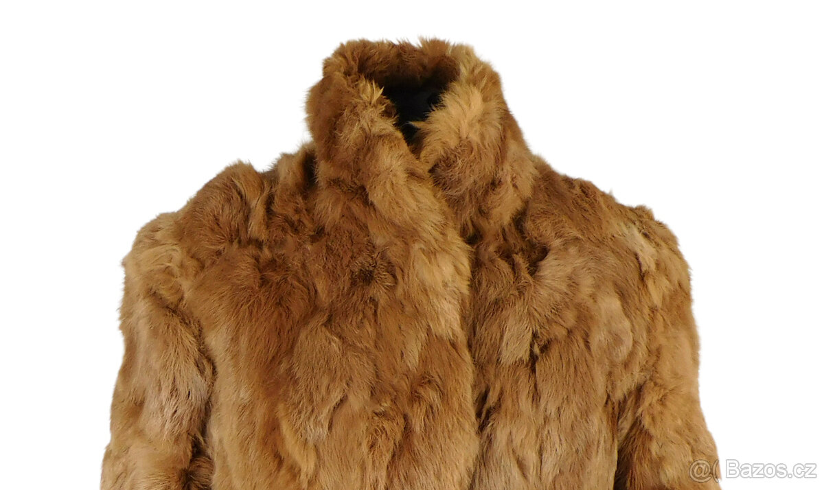 Pravý dámský koňakový kožich vel. M - 2