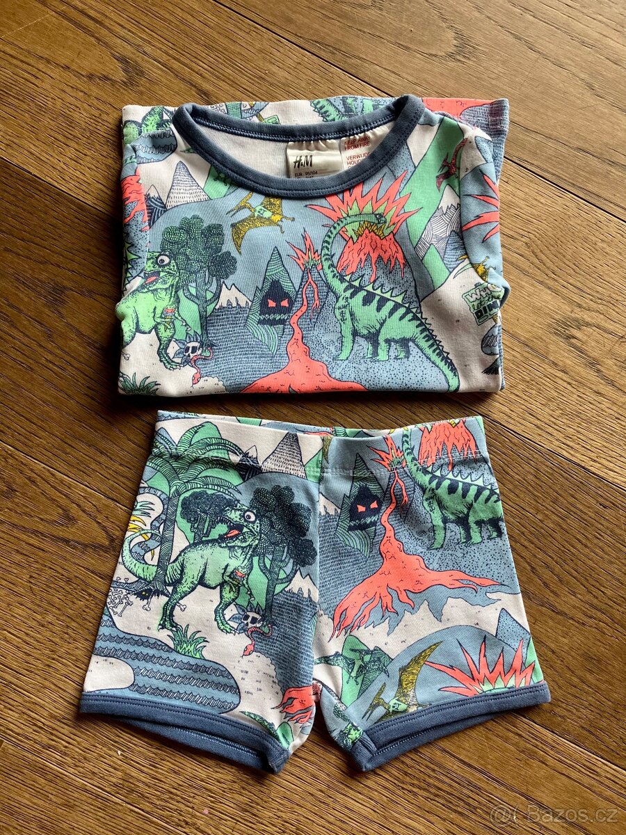 Pyžamo s dinosaury - vel.98/104 (H&M) - 2