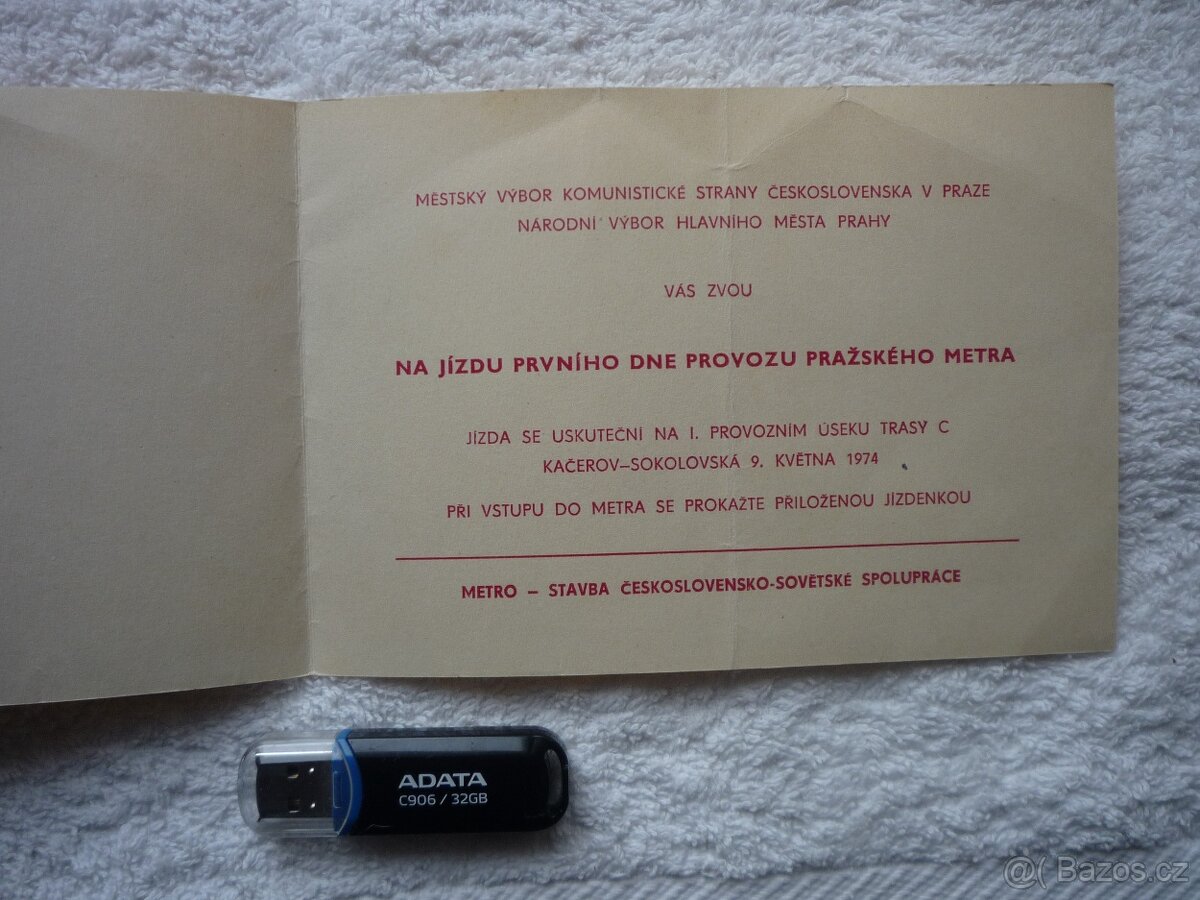 Pozvánka velikosti pohlednice. - 2