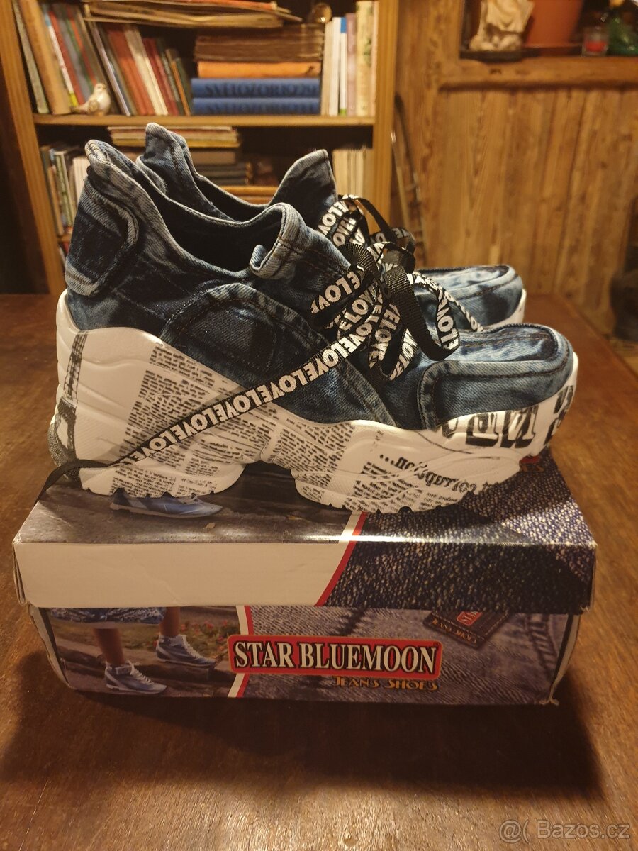 DÁMSKÉ JEANS TENISKY/BOTY 40 - 2