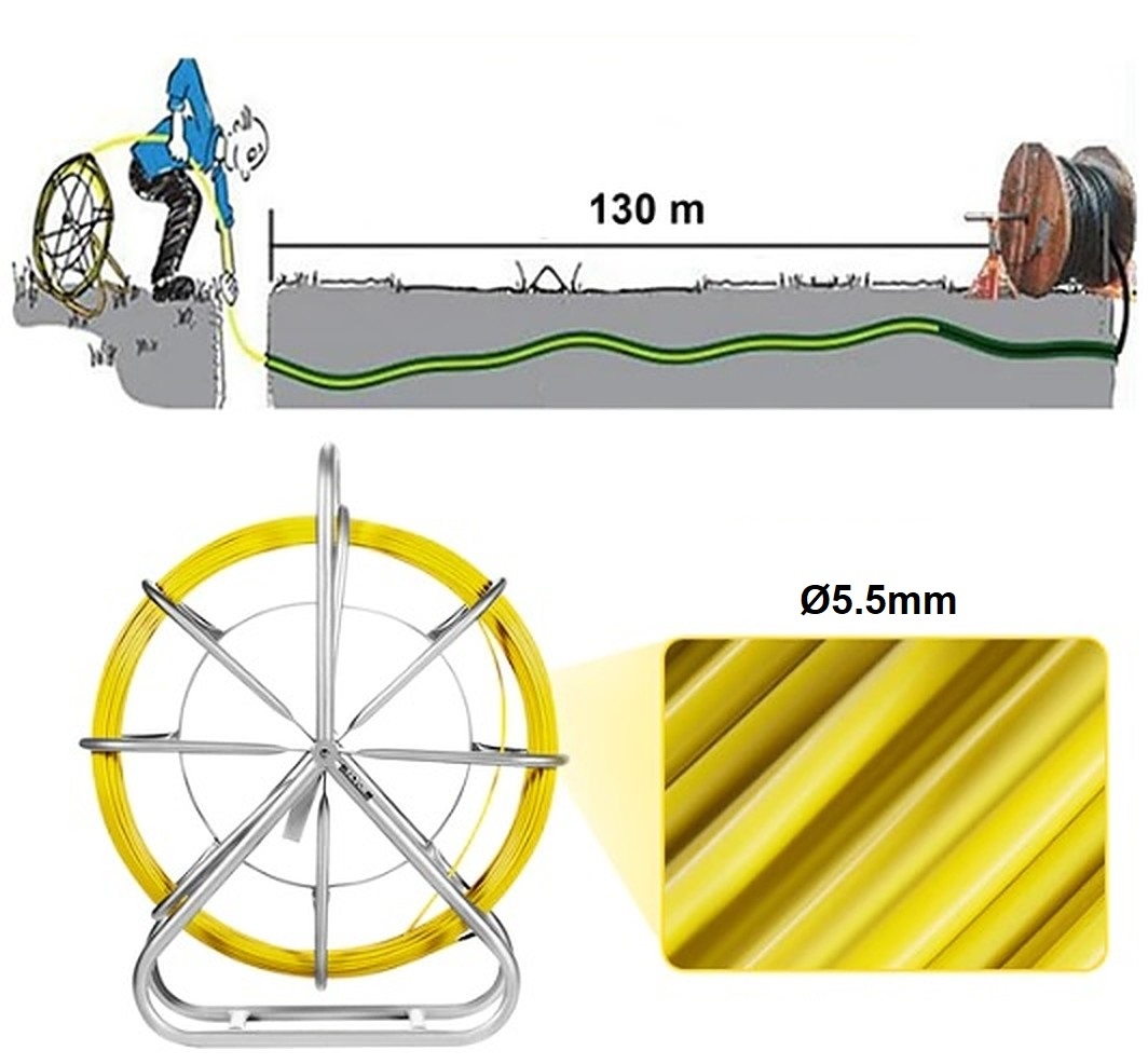 Elektrikářské protahovací pero, 5.5mm - 130m - 2