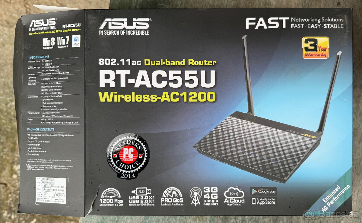 Wi-Fi router Asus RT-AC55U + Wi-Fi extender Asus RP-AC51 - 2