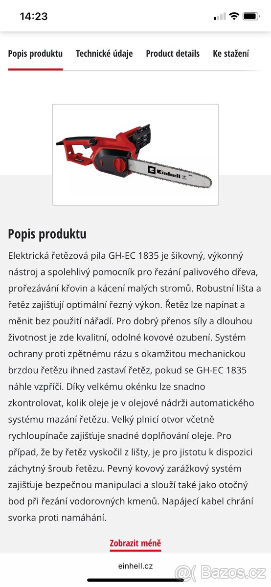 Elektrická pila Einhell - 2