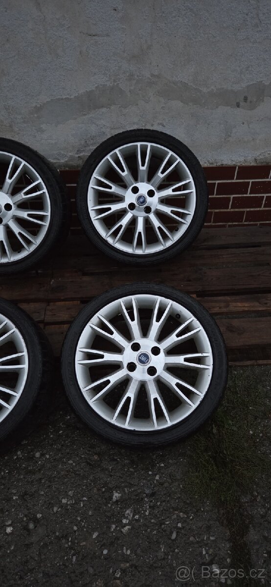 Alu kola r17 4x100 fiat sporting, letní 205/40 - 2