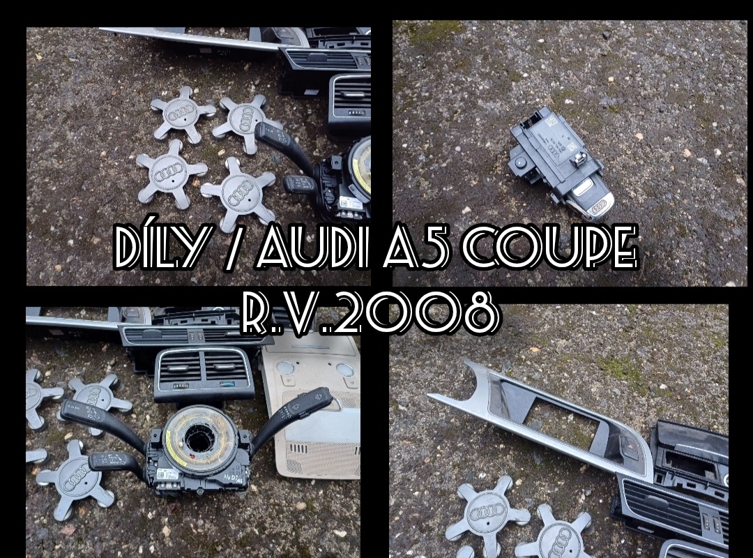 Levné náhradní díly / Audi a5 coupe r.v.2008 ( zbytek dílů ) - 2