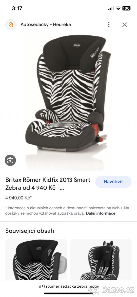 Britax Römer Kidfix sedačka sms nebo tel. - 2