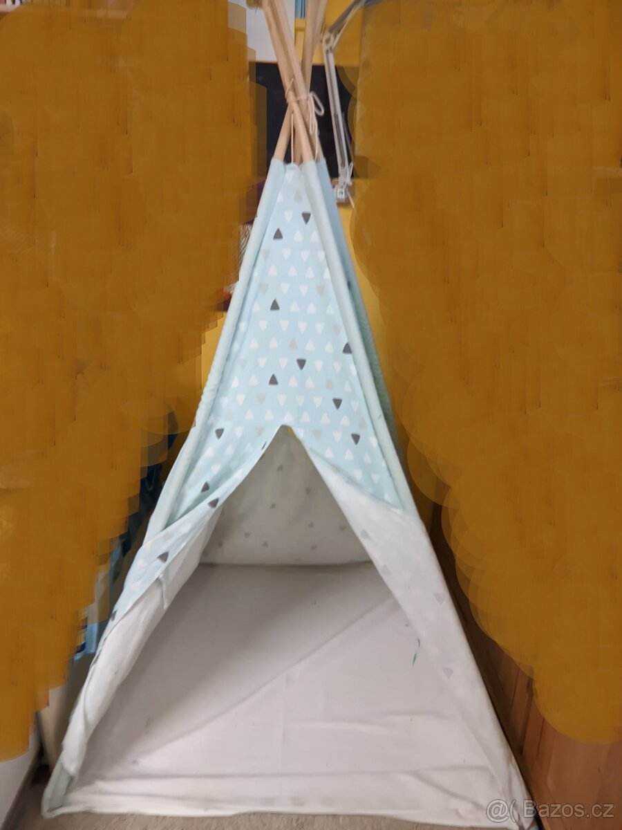 Dětské bavlněné teepee s podlážkou, výška 162cm - 2