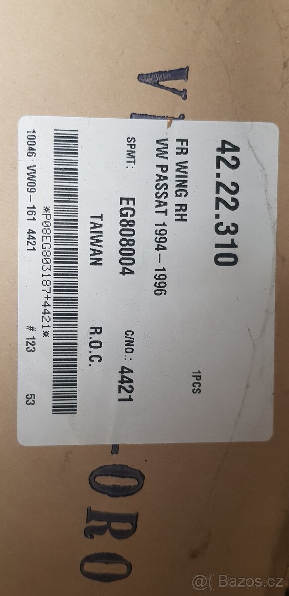 Blatník WV Passat B - 2