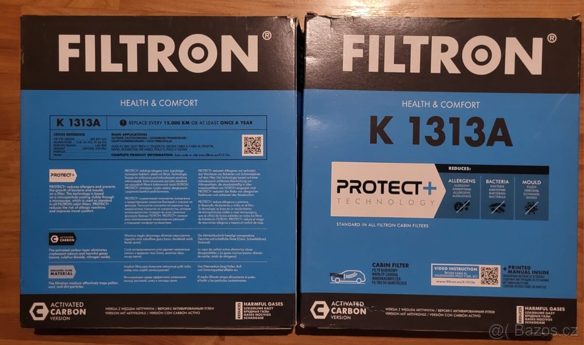 Uhlíkový kabinový filtr koncern VW - 2