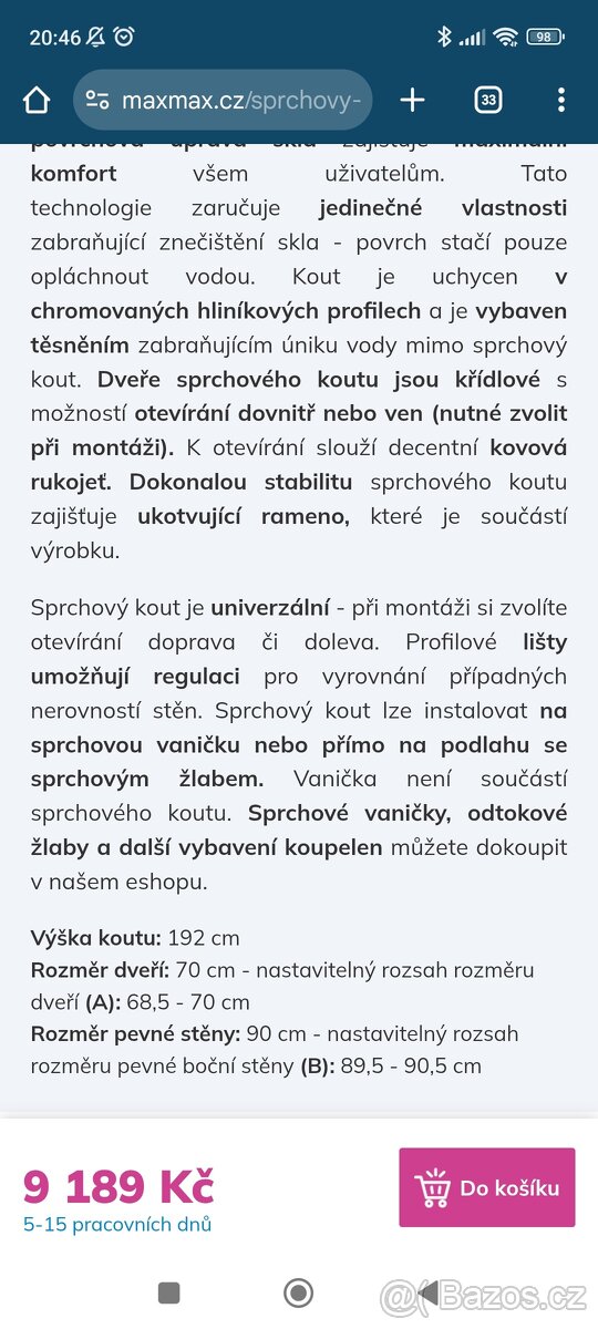 Sprchový kout - 2