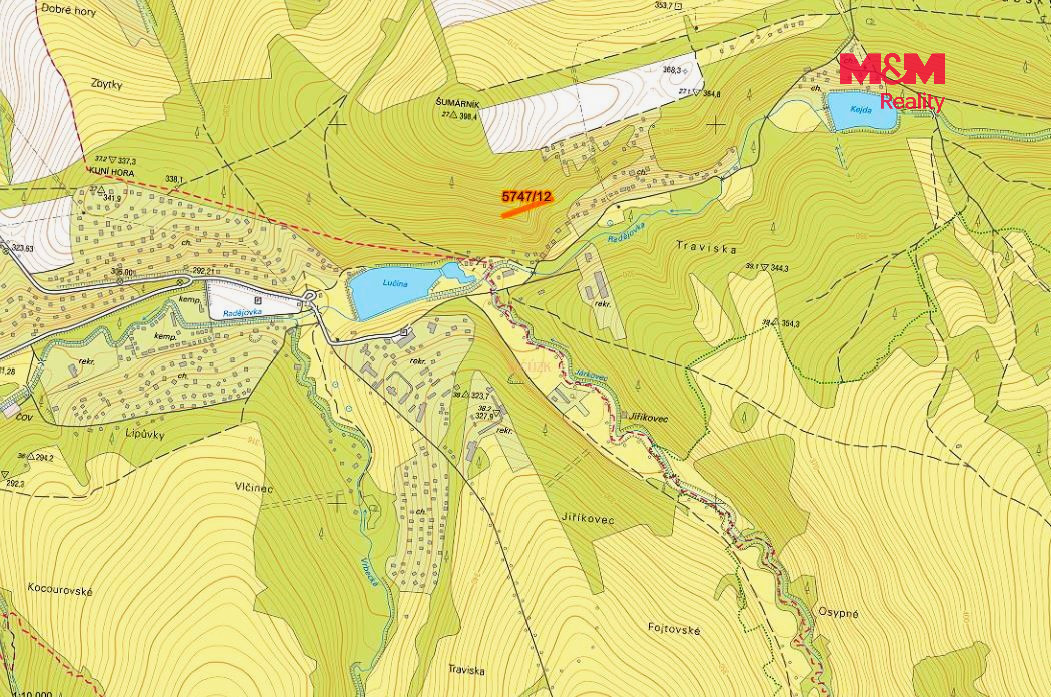 Prodej lesa, 953 m², Kněždub - 2