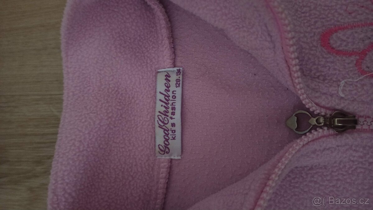 Dívčí vesta fleece - vel. 128/134 - 2