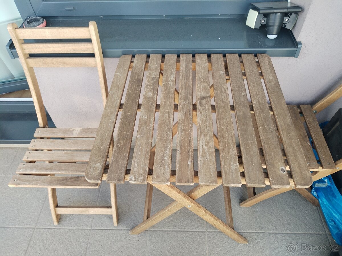 Zahradní stůl a 2 židle model Askholmen od značky Ikea - 2