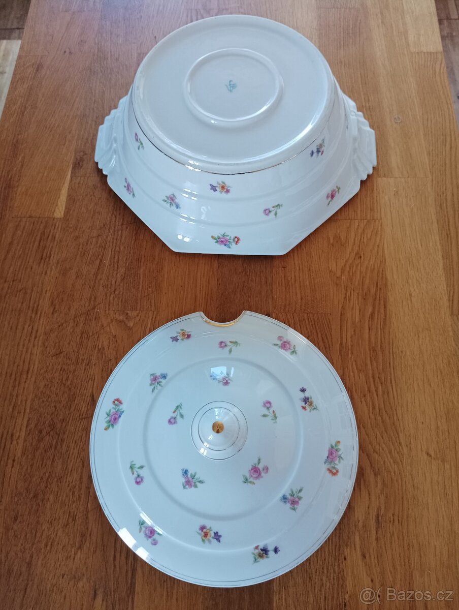 ART DECO PORCELÁNOVÁ TERINA HÁZENKA VD FRANCE - 2