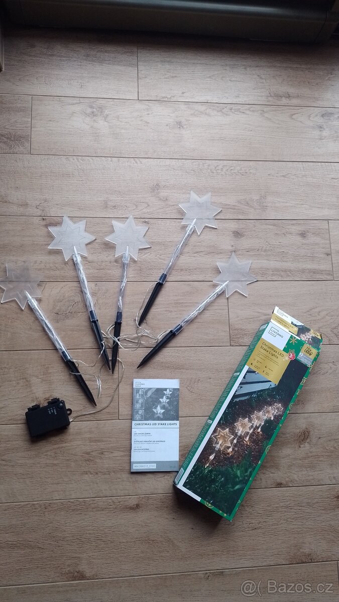 Prodám světelné vánoční LED hvězdy. IP44 venkovní i vnitřní - 2