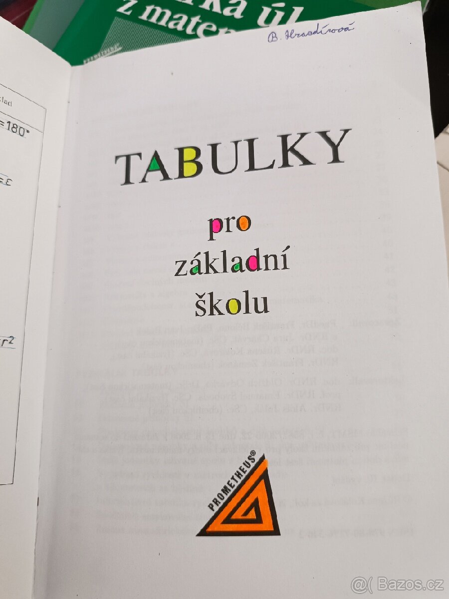 Tabulky pro základní školu - 2