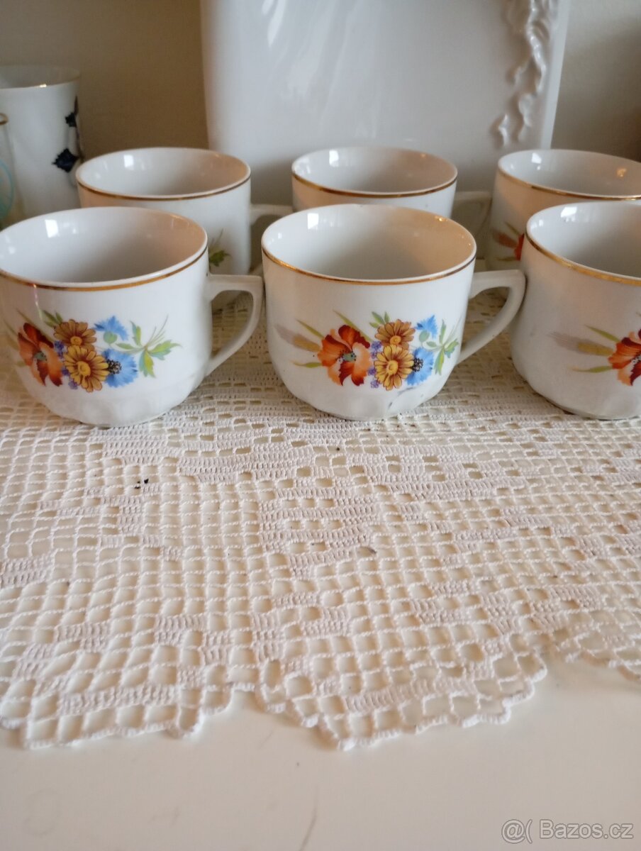 Sada retro hrnků Czechoslovakia - 2