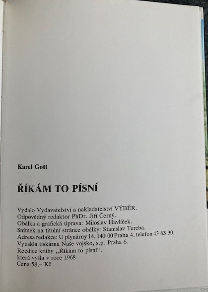 Říkám to písní - Karel Gott - 2