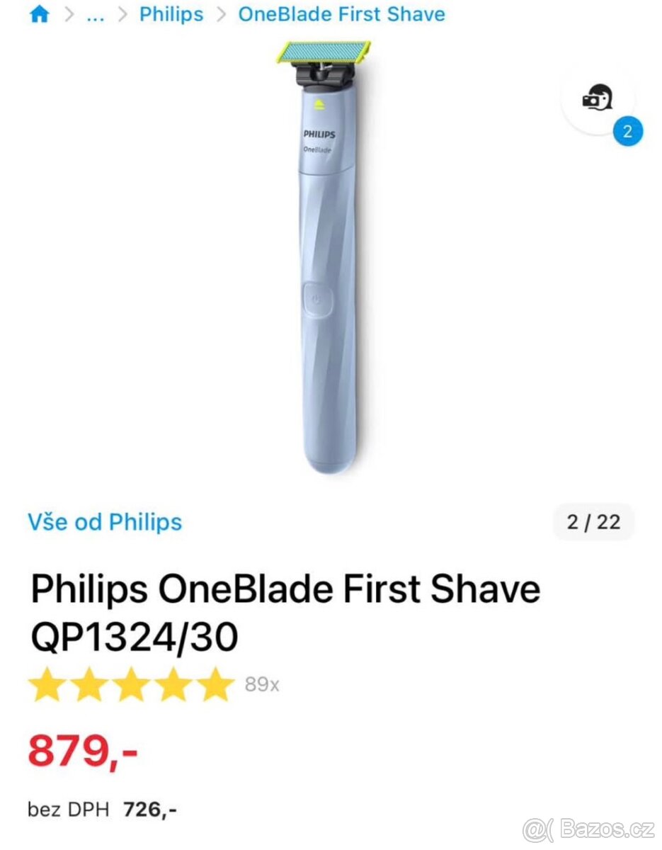 Philips OneBlade First Shave QP1324/30 - 2