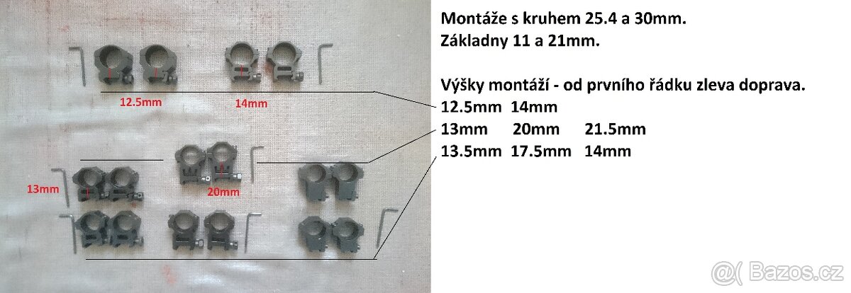 montáže na zbraň, úsťové brzdy (např. bird cage) a doplňky - 2