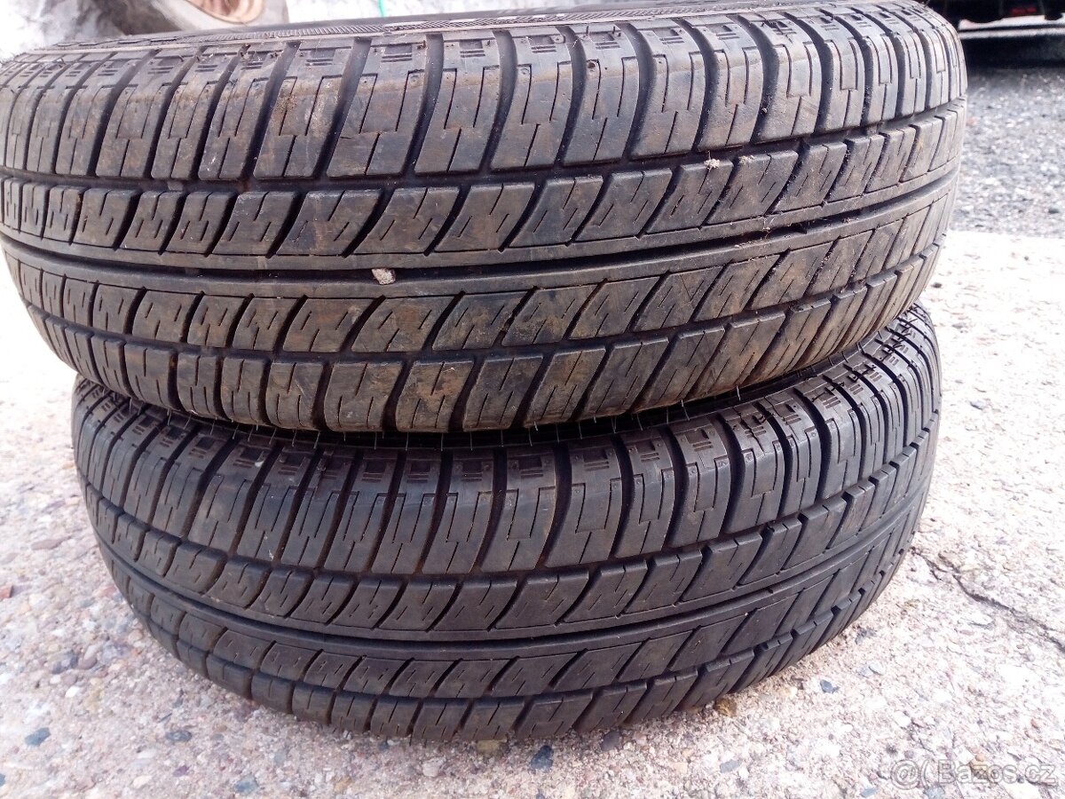 Kola na kárku, vlek R 13, 4x98, vč. pneu 165/70 R 13 - 2