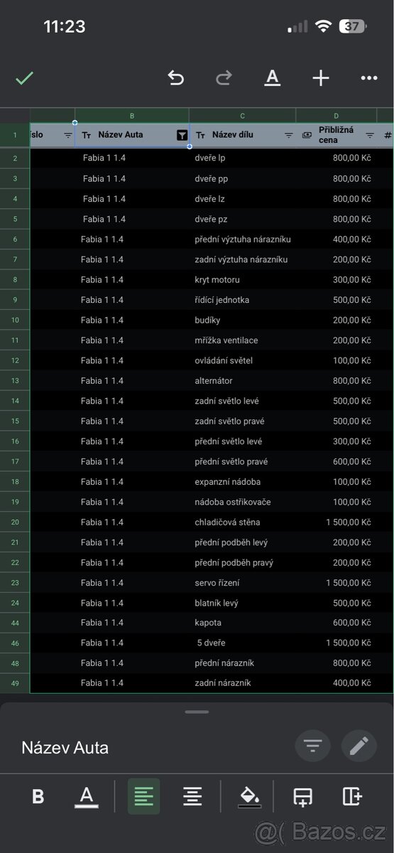 Náhradní díly Škoda Fabia 1 - 2