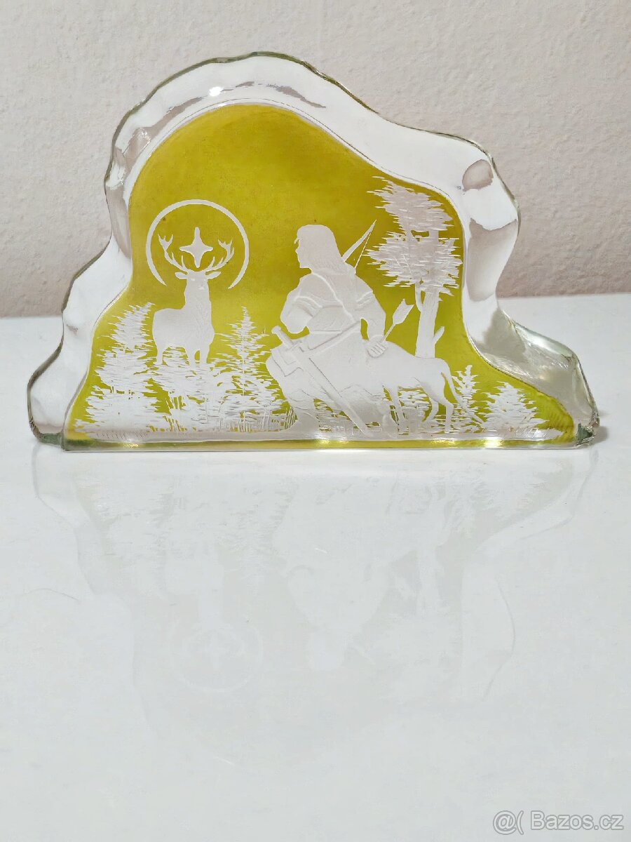 Staré skleněné těžítko/plastika - 2