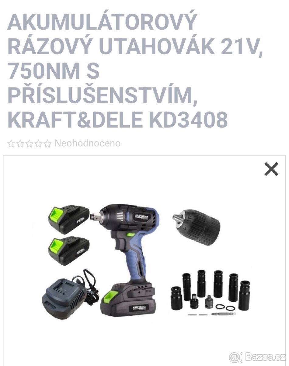 Aku rázový utahovák Kraft&Dele - 2