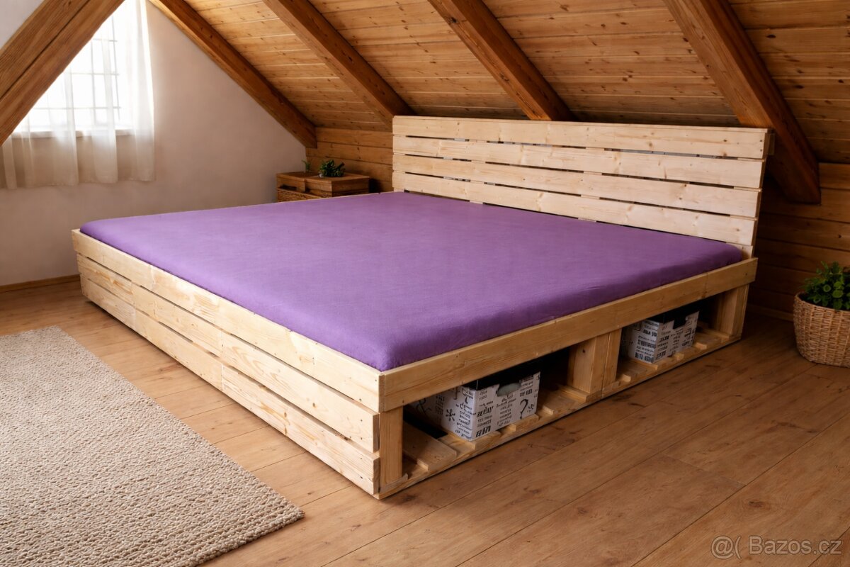 Postele v designu Palet - 2