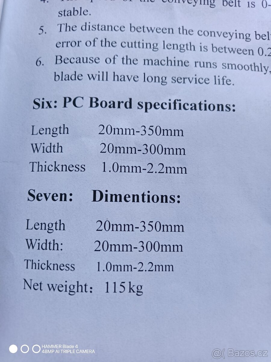 Řezačka pinů, - 2