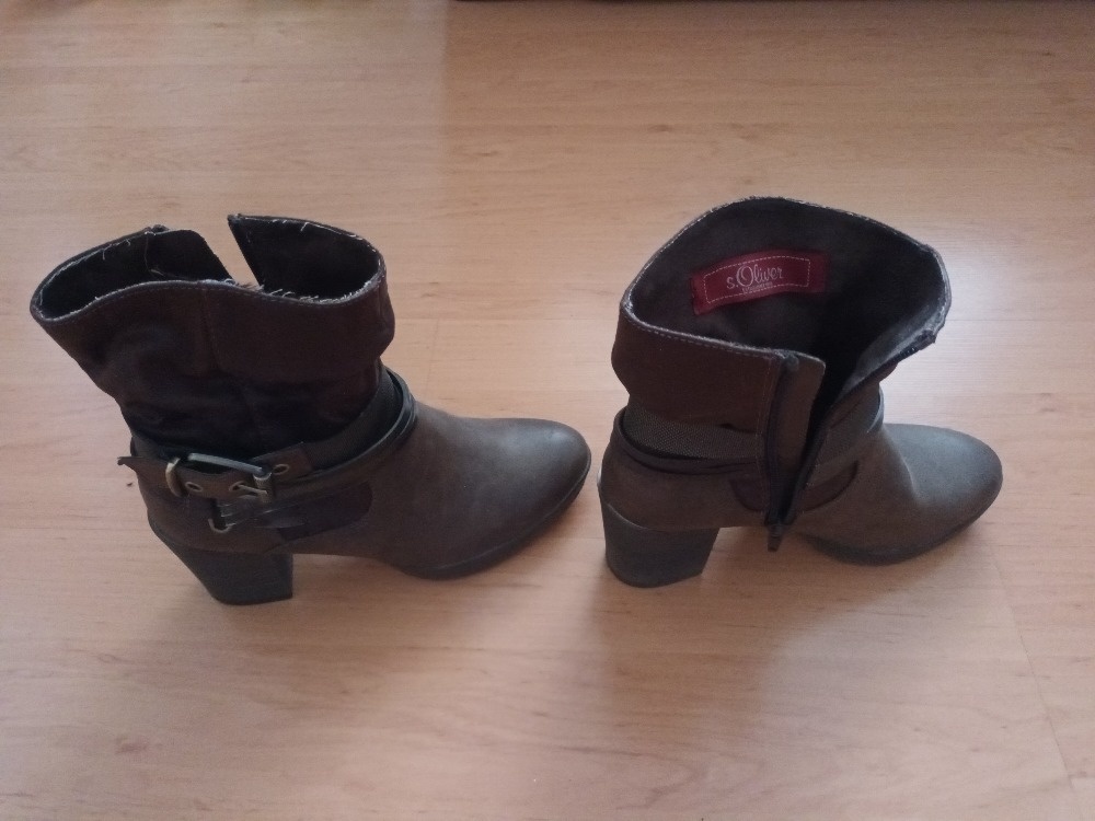 Dámské hnědé polokozačky s.Oliver - 2