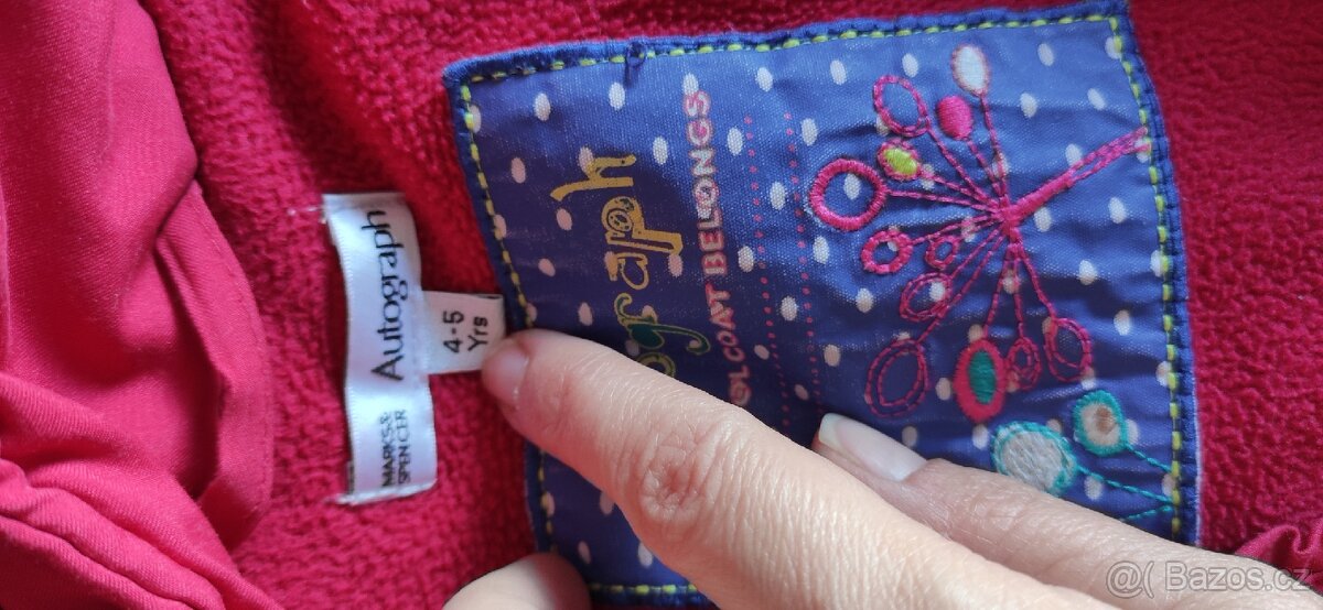 Zimní bunda/kabátek dívka 4-6let - 2