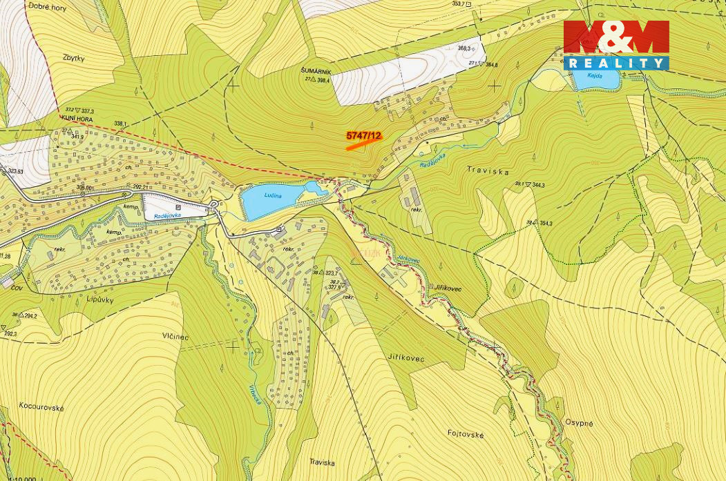 Prodej lesa, 953 m², Kněždub - 2
