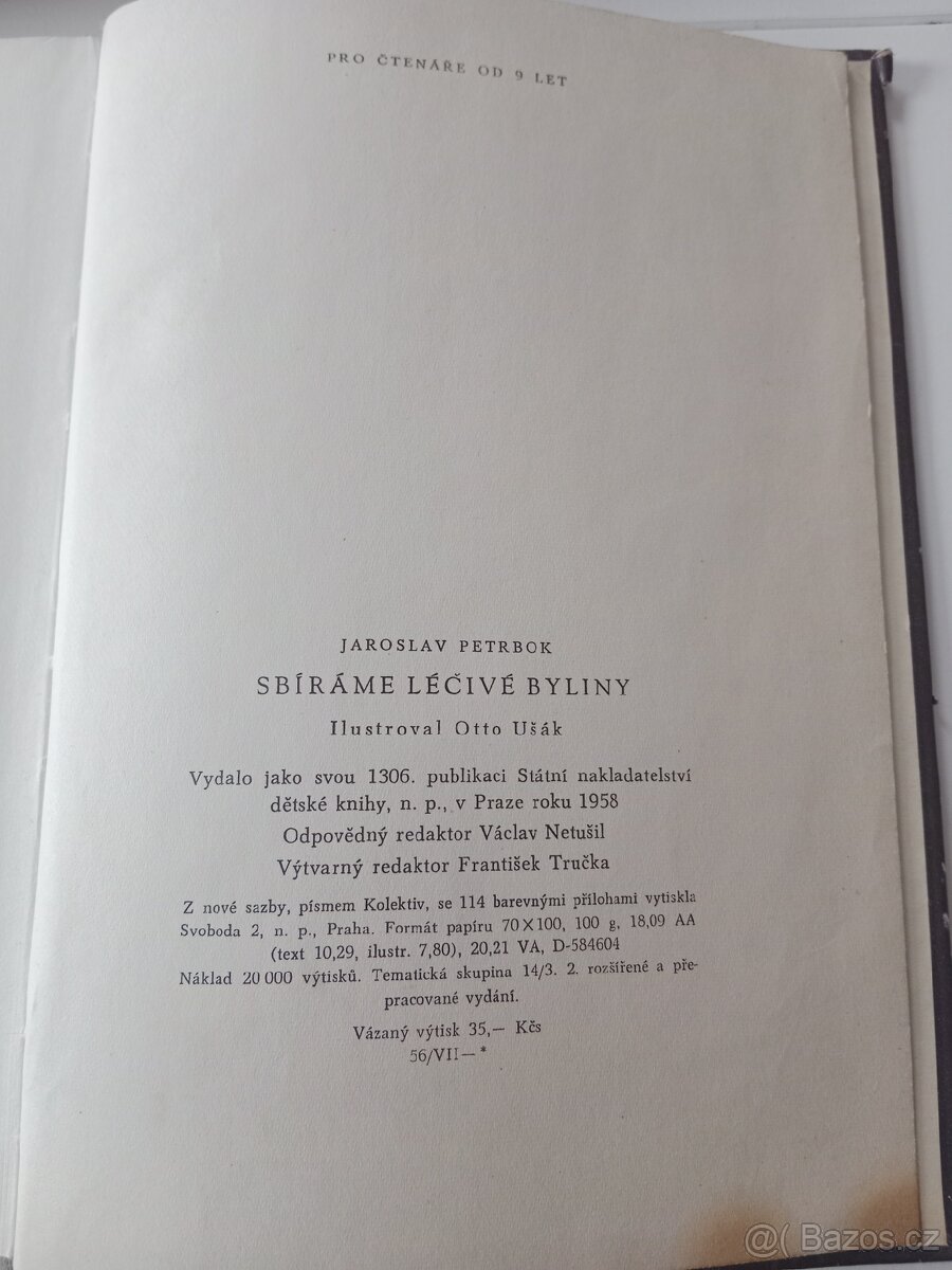 🌿 SbĂráme léčivĂ© byliny (Jaroslav Petrbok) – 1958 - 2