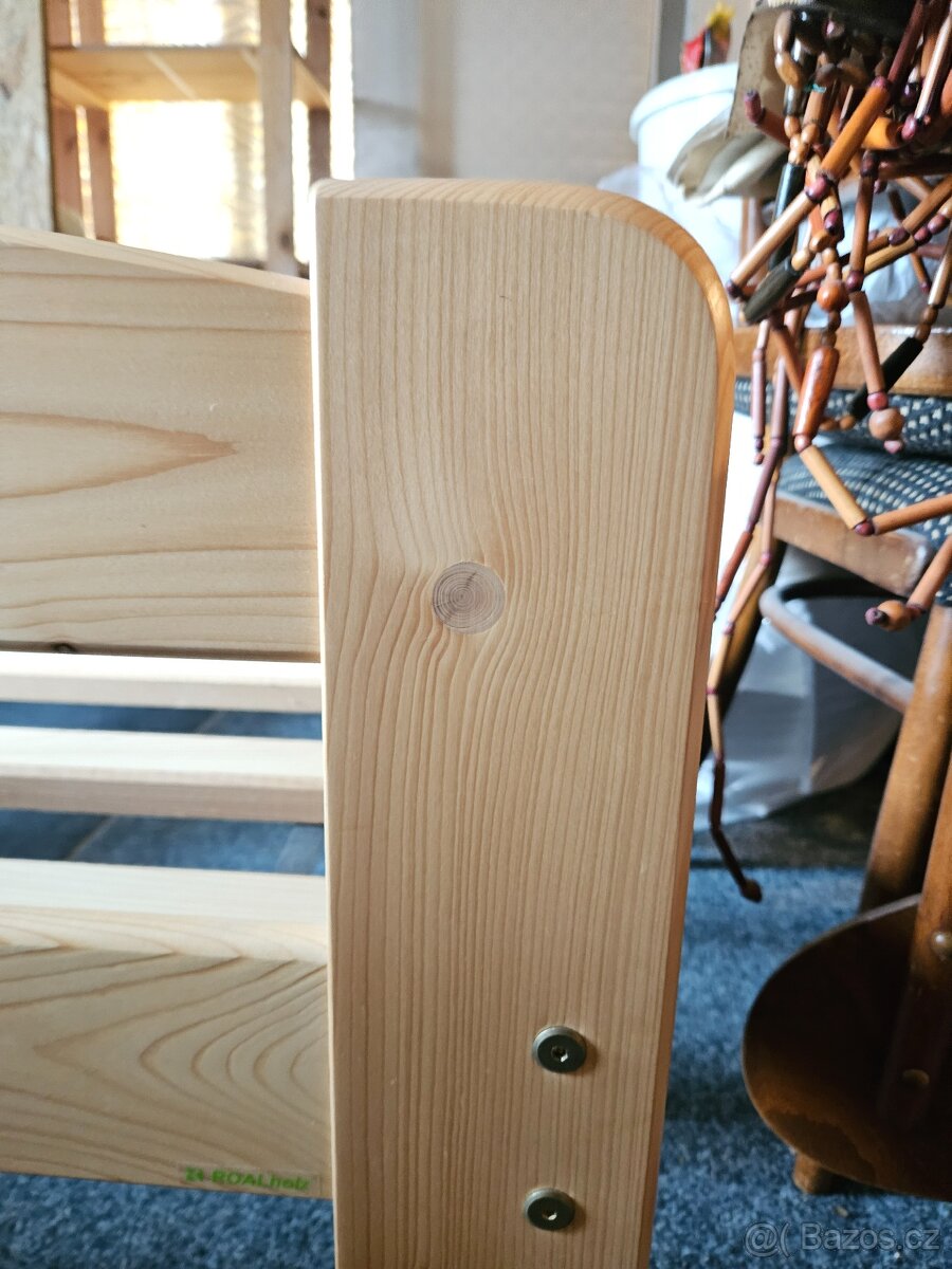 Dřevěná masivní postel 80x200 cm - 2