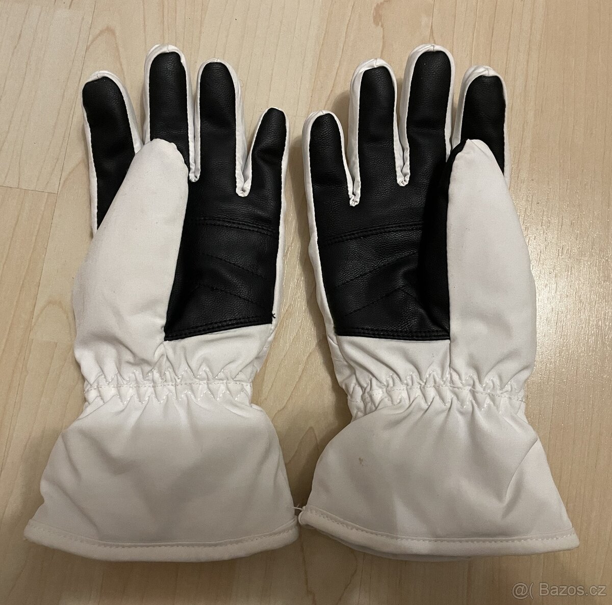 Dámské/dívčí bílé lyžařské rukavice Reusch, vel. 6.5 - 2