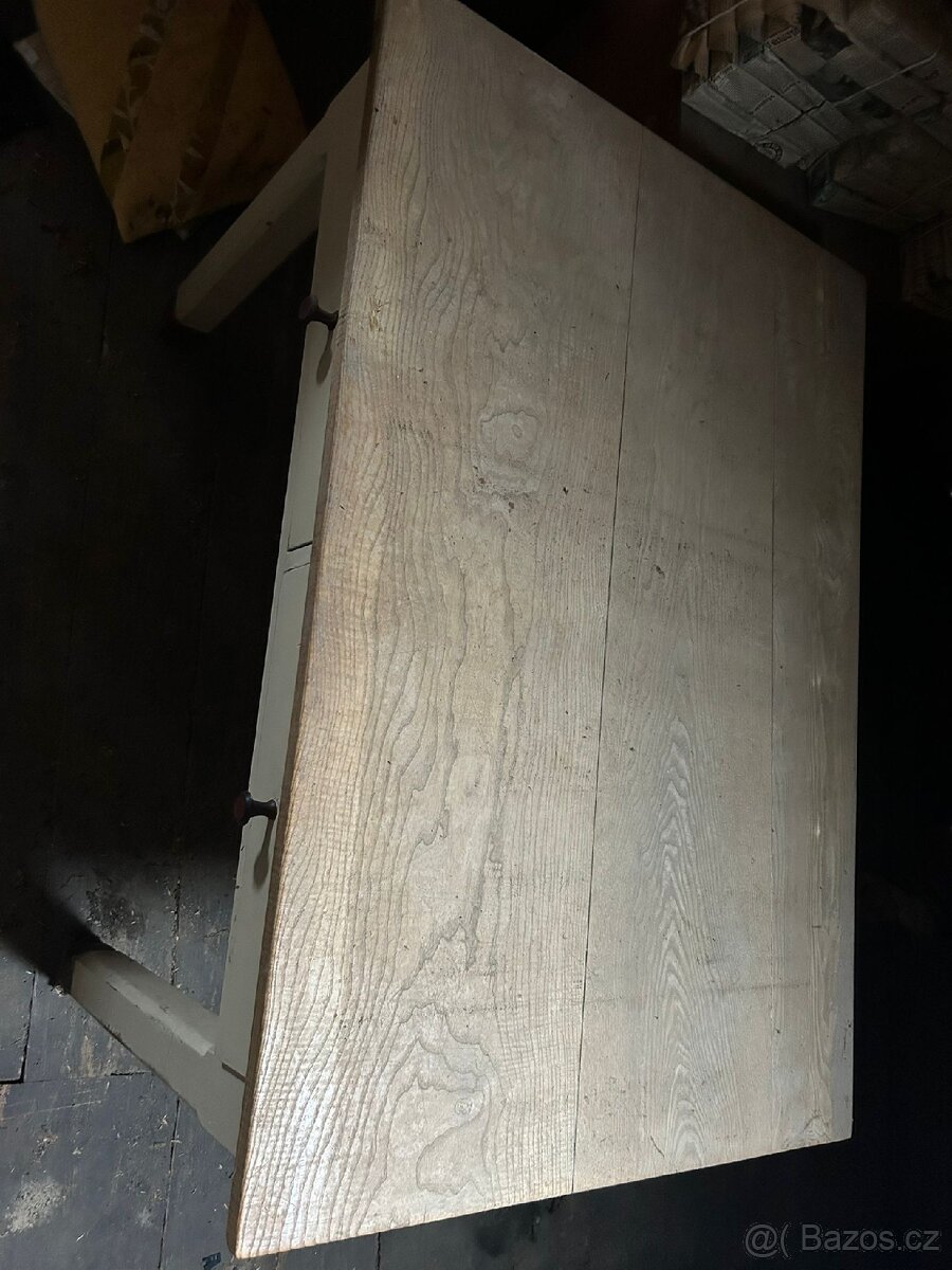 Starý stůl se 2 šuplíky - 2