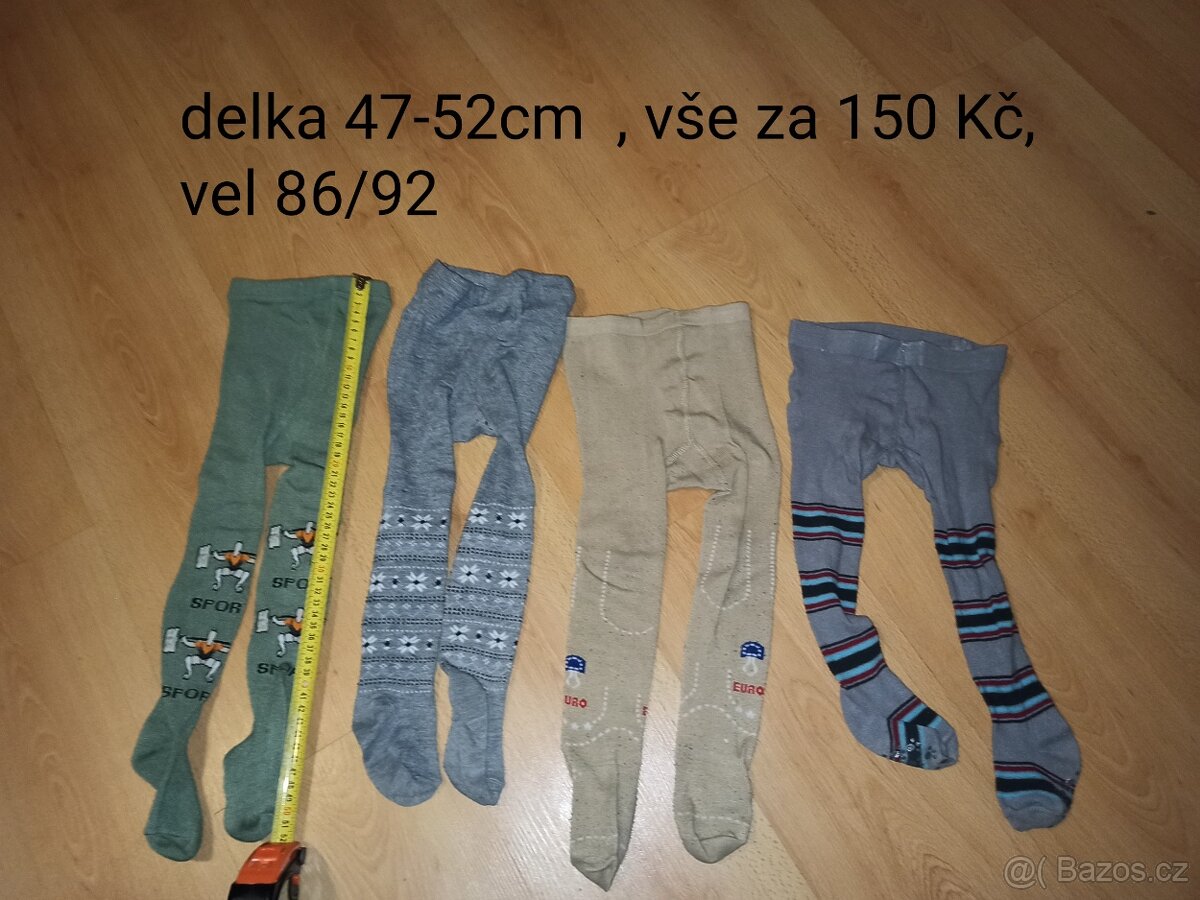 Punčocháče 86/92, 110/116 , čepice - 2